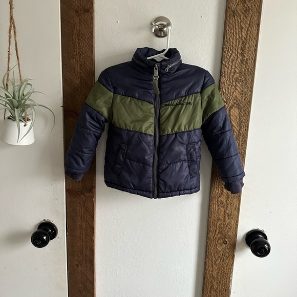 GUESS Color Block Puffer Winter Coat Jacket Baby Toddler Boy 24 Months - Picture 5 of 12